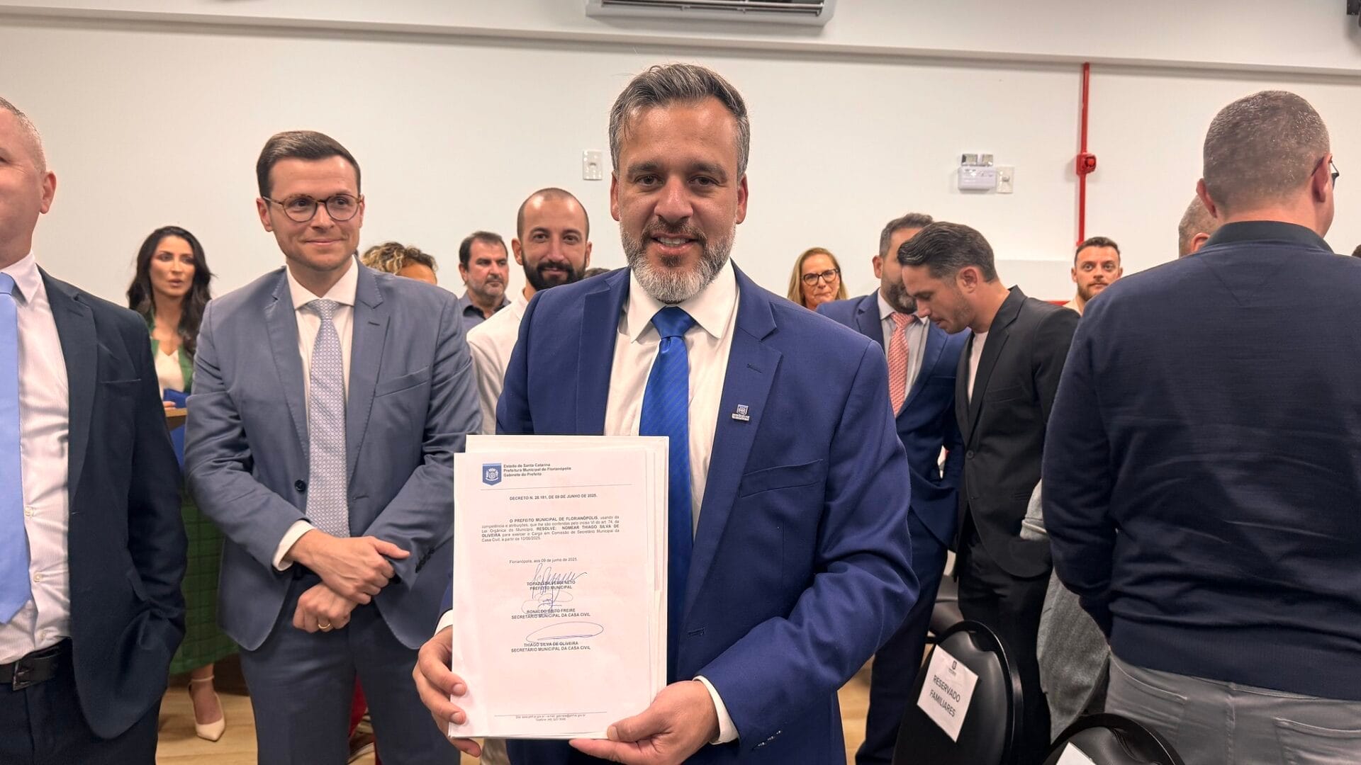 Глава Casa Civil мэрии Флорианополиса, Thiago Oliveira, уходит с поста 31-го числа